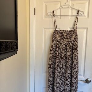 Abercrombie & Fitch Brown and Cream Floral Dress